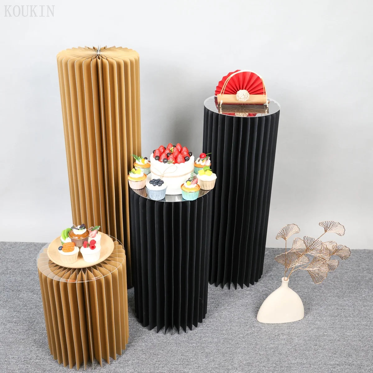Round Pedestal Dessert Stand for Wedding Centerpieces and Vases