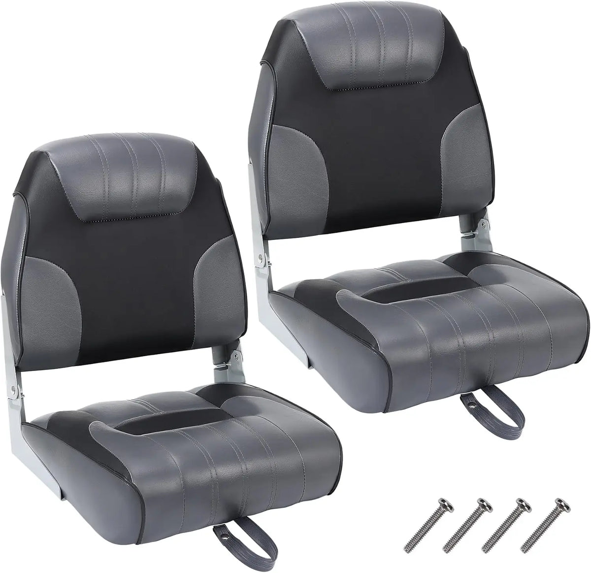 Twister Folding Boat Seat With High Back And Foam Cushion