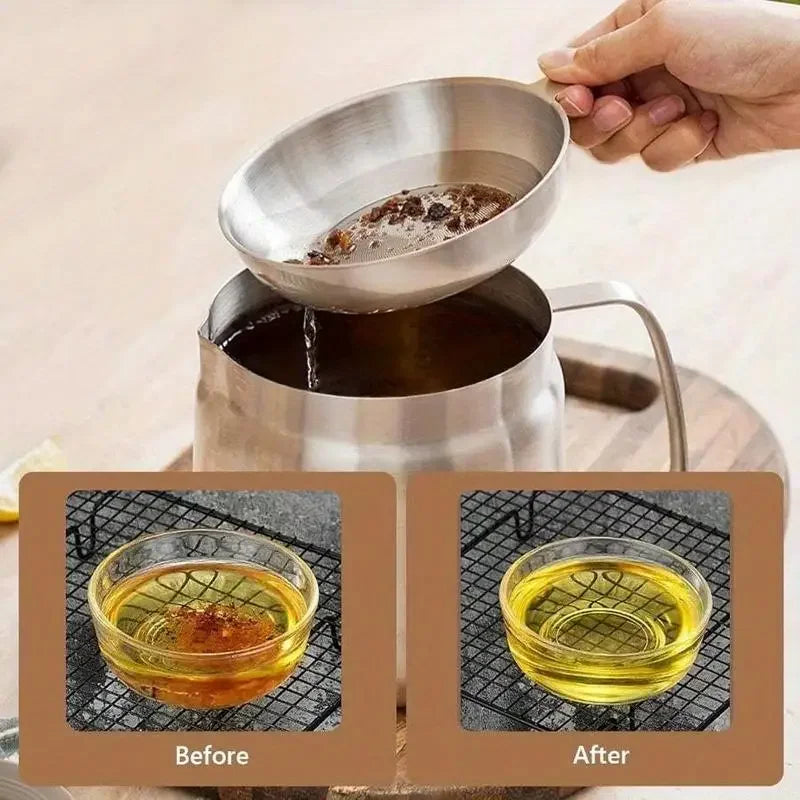 Stainless Steel Fryer Pot With Strainer Basket And Oil Filter