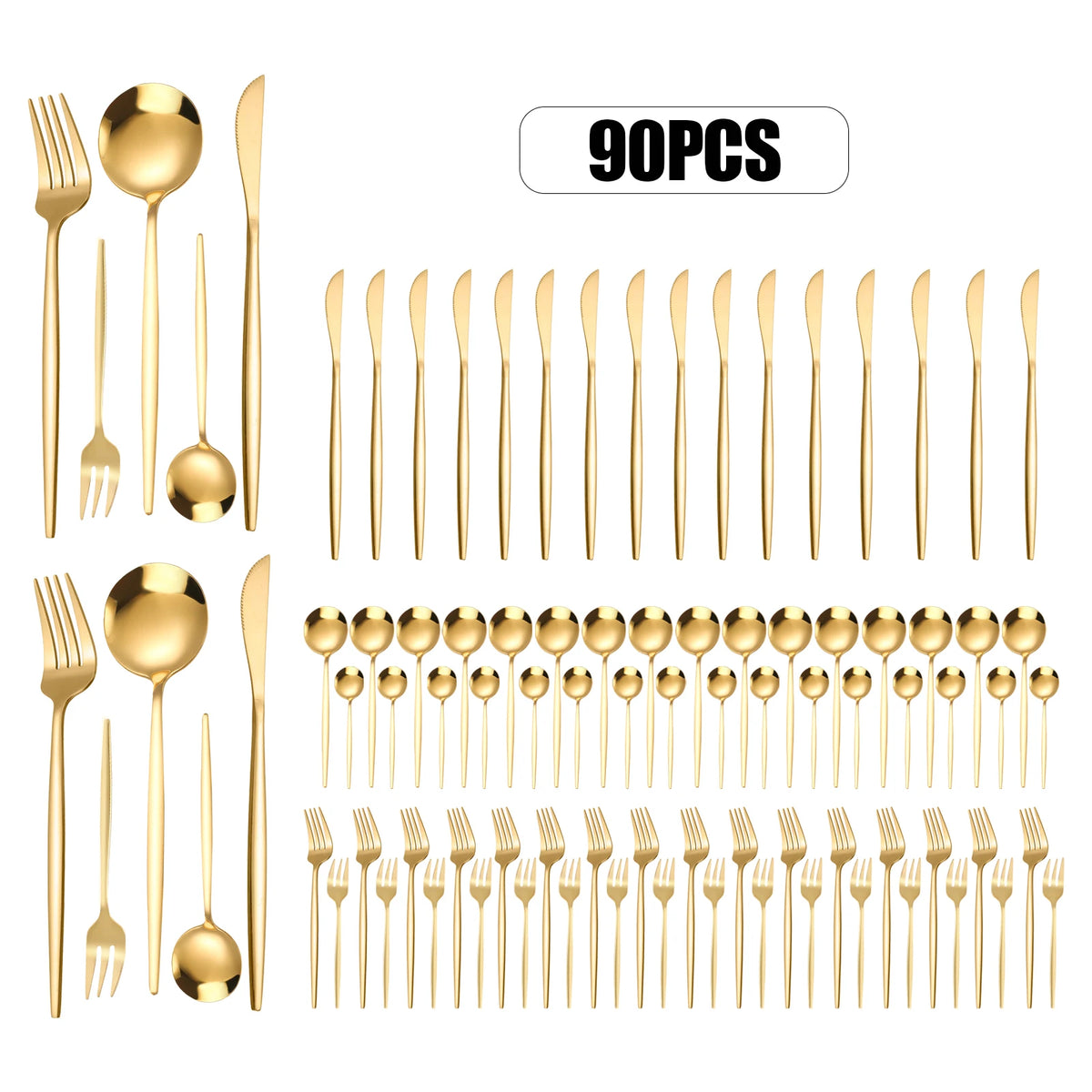 Heavy Duty Stainless Steel Silverware Set For Catering Events