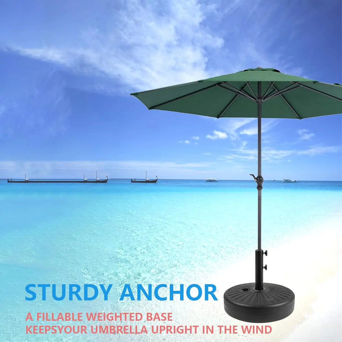 Heavy Duty Sand Water Fillable Outdoor Umbrella Base Stand