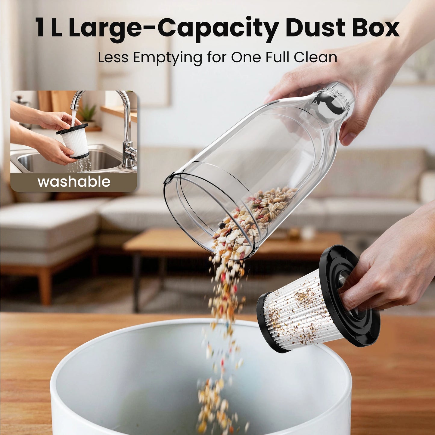 INSE 600W Corded Vacuum Cleaner 3-In-1 Handheld For Home