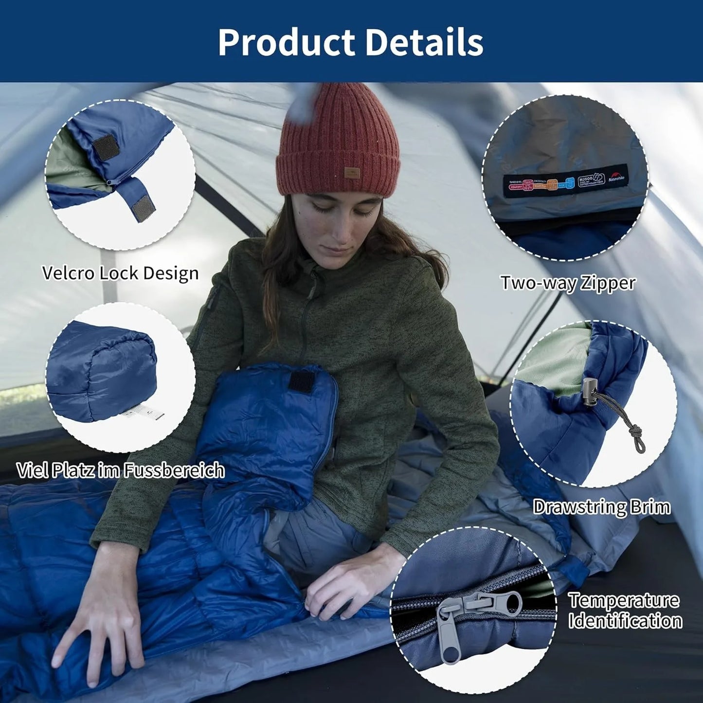 Naturehike Mummy Sleeping Bag MJ300 MJ600 Ultra Winter Warm Indoor