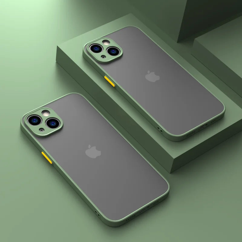 Anti Scratch Shockproof Armor Bumper Case For iPhone PC TPU Cover