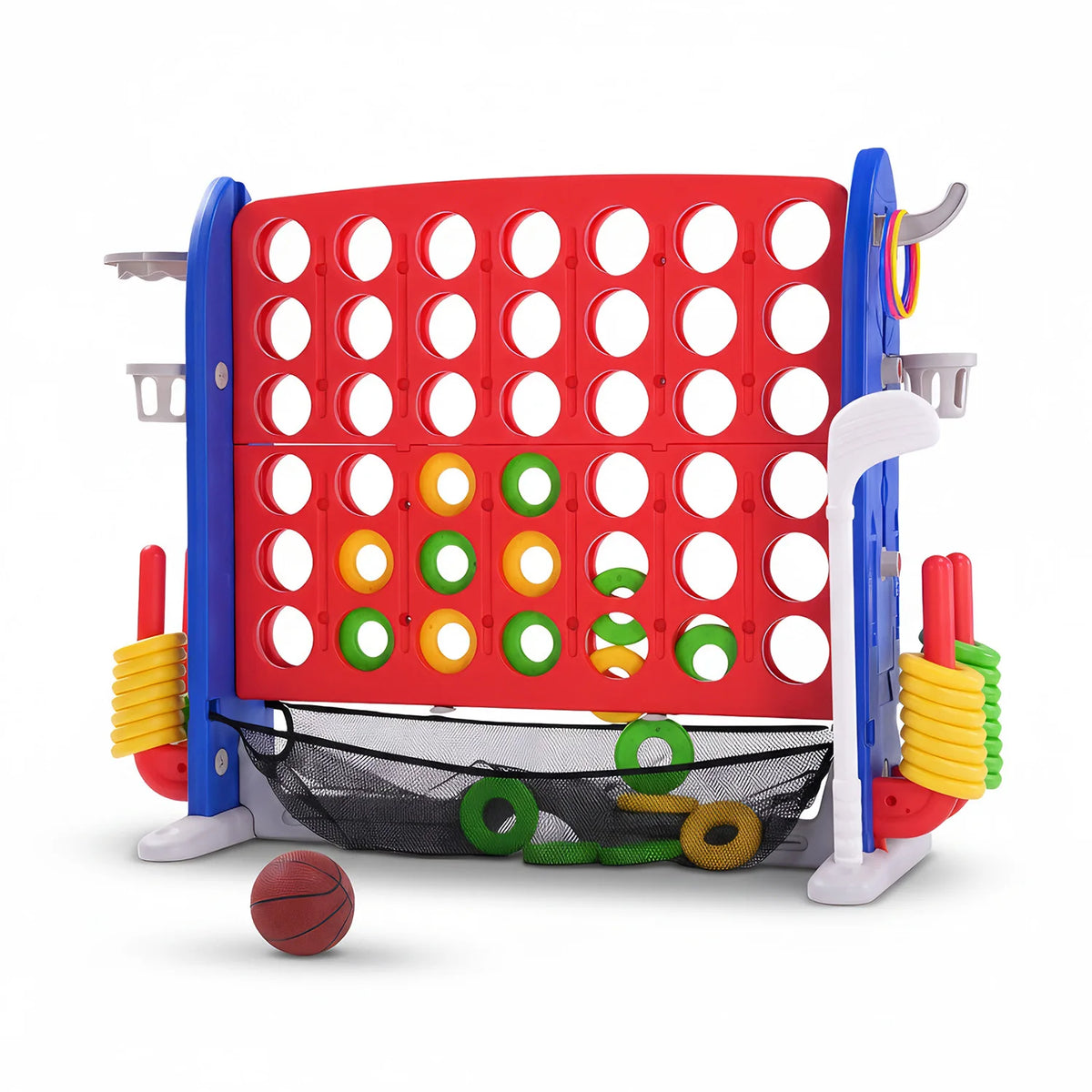 Adjustable 4-In-1 Outdoor Yard Game Set For Family And Kids