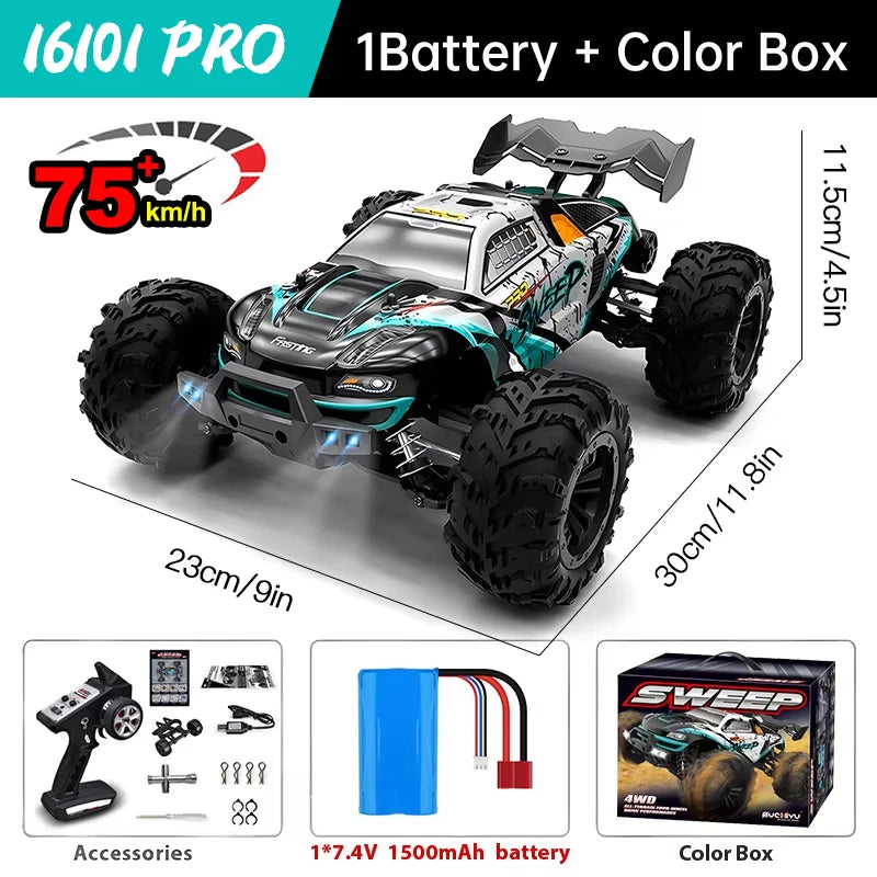 WLtoys 16101 Pro 1:16 Enhanced 4WD RC Car With LED