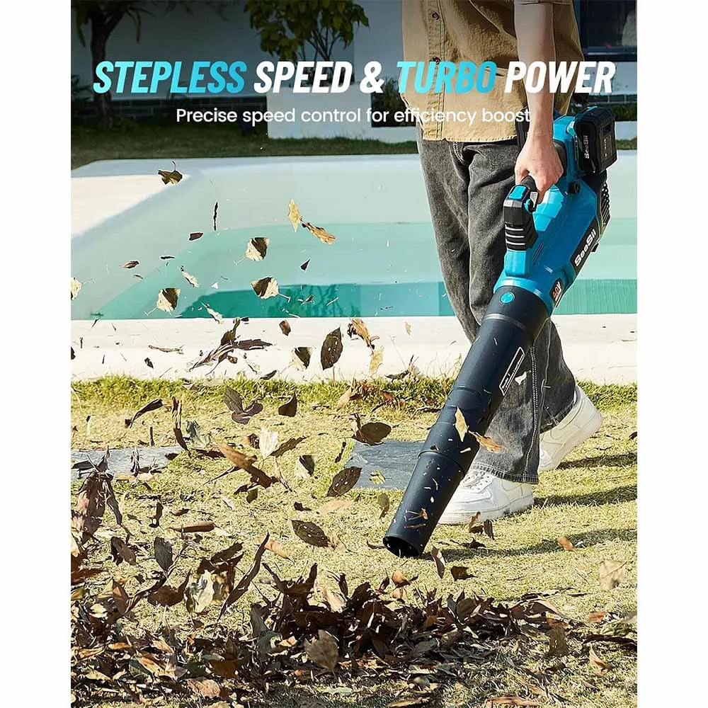 Seesii 40V Brushless Electric Turbo Blower Cordless Leaf Blower