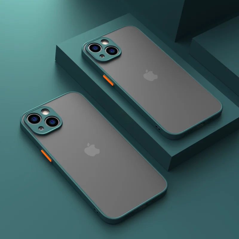 Anti Scratch Shockproof Armor Bumper Case For iPhone PC TPU Cover