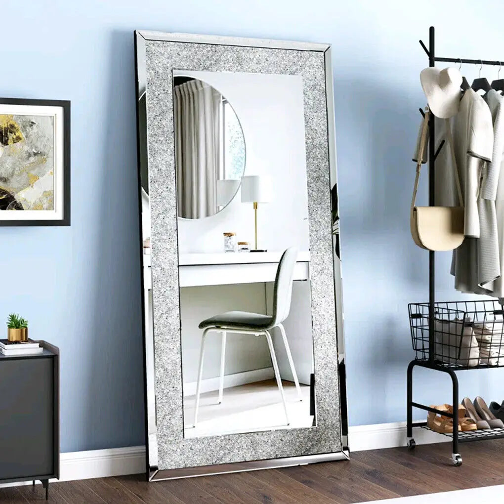 LUVODI Crystal Rhinestone Vanity Mirror Wall Mounted