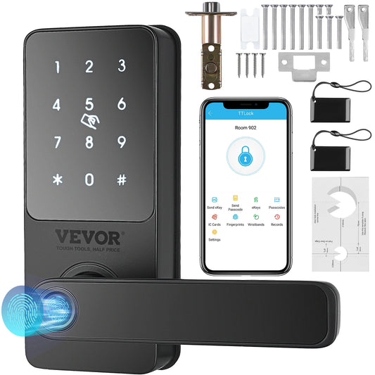 SucceBuy 5 In 1 Bluetooth Smart Door Knob With Fingerprint