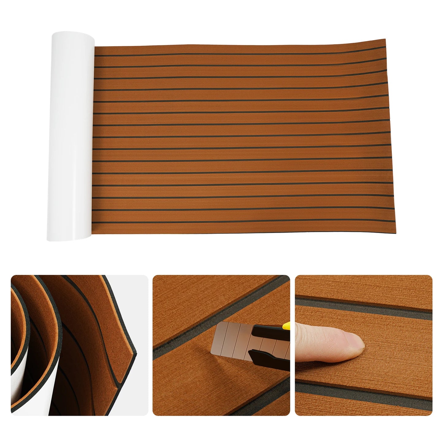 Self Adhesive Eva Teak Decking Non Slip Marine Flooring Mat