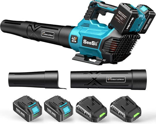 Seesii 40V Brushless Electric Turbo Blower Cordless Leaf Blower