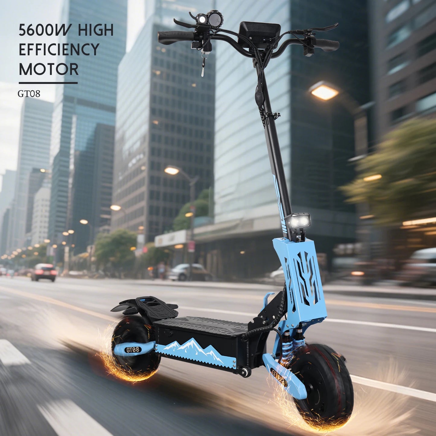 Arwibon Dual Motor 5600W Folding Electric Scooter For Adults