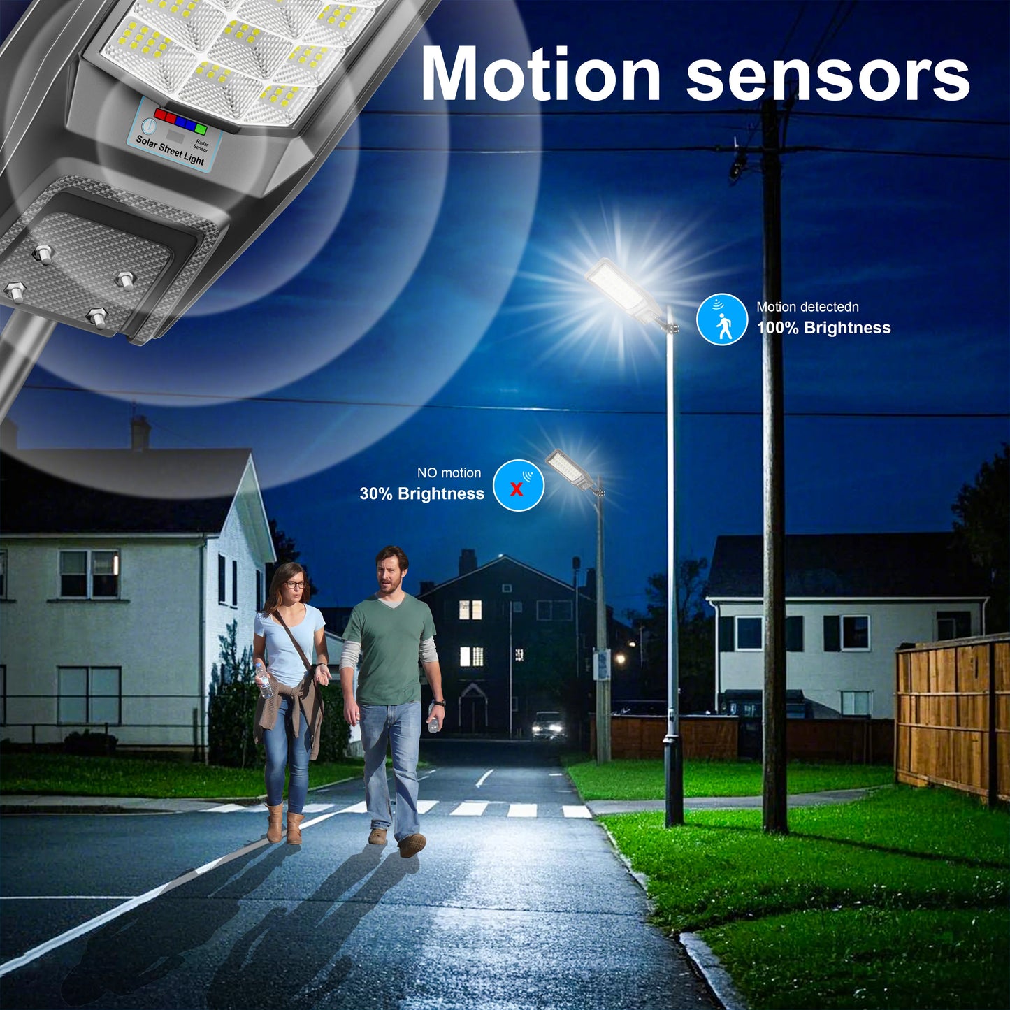 Outdoor Solar Motion Light IP65 Waterproof Dusk To Dawn