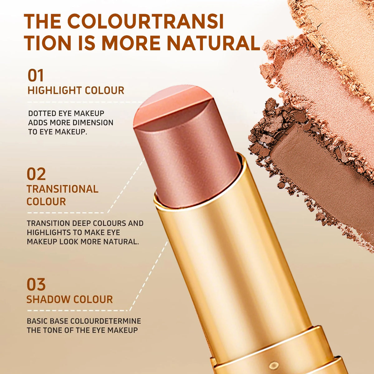 ZaiDoc Three In One Glitter Shimmer Cream Eyeshadow Stick