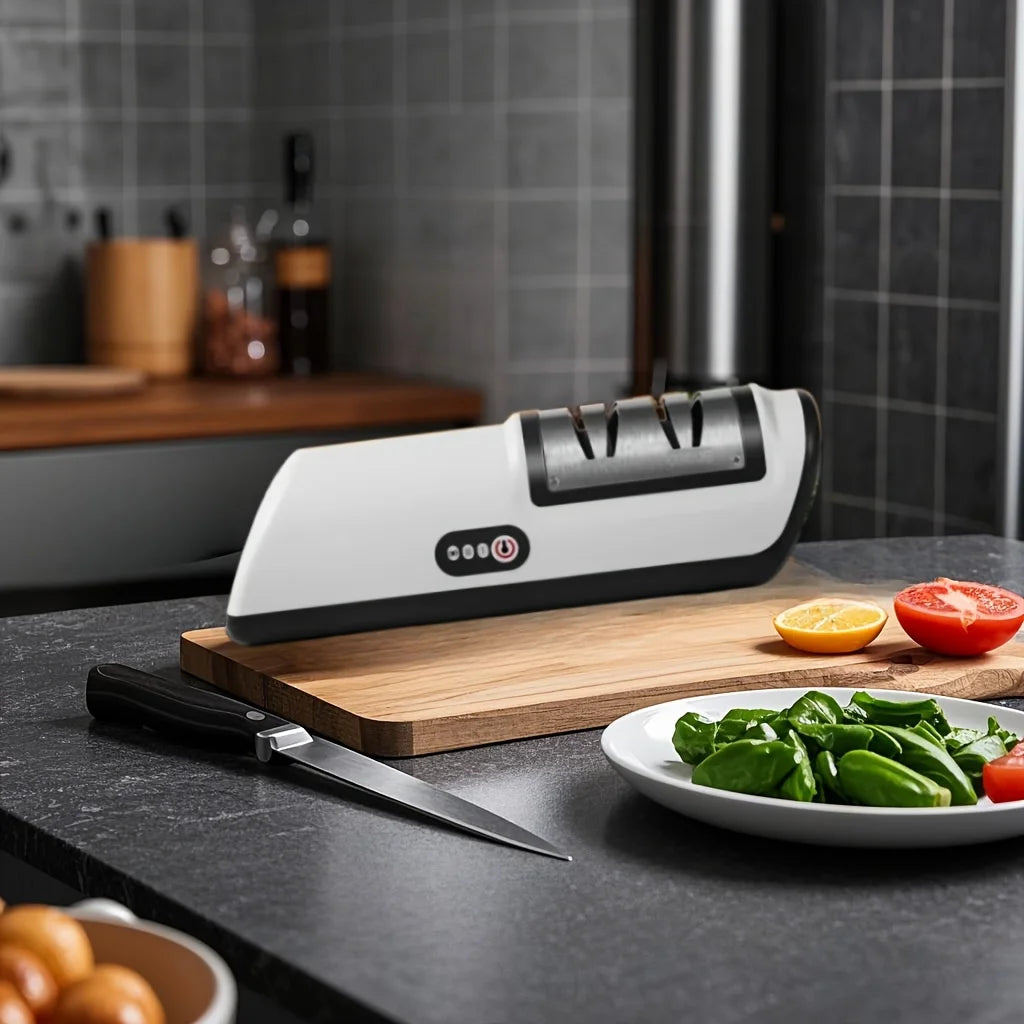 Professional Automatic Electric Knife Sharpener Tungsten Carbide For Kitchen