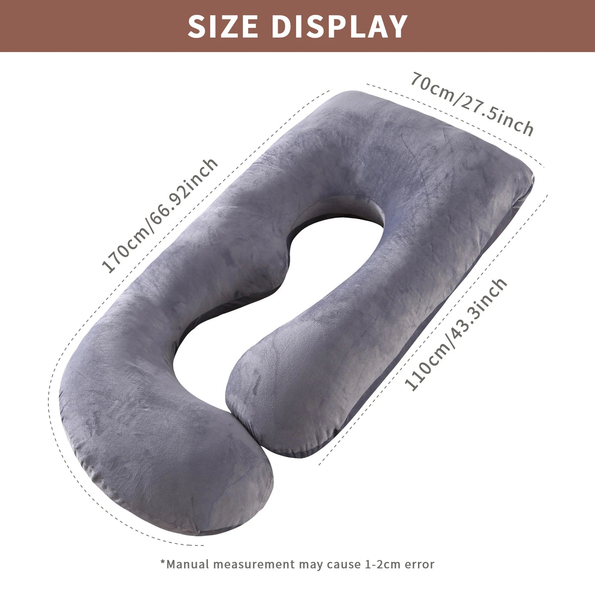 G Shaped Full Body Maternity Pillow With Removable Cotton Cover