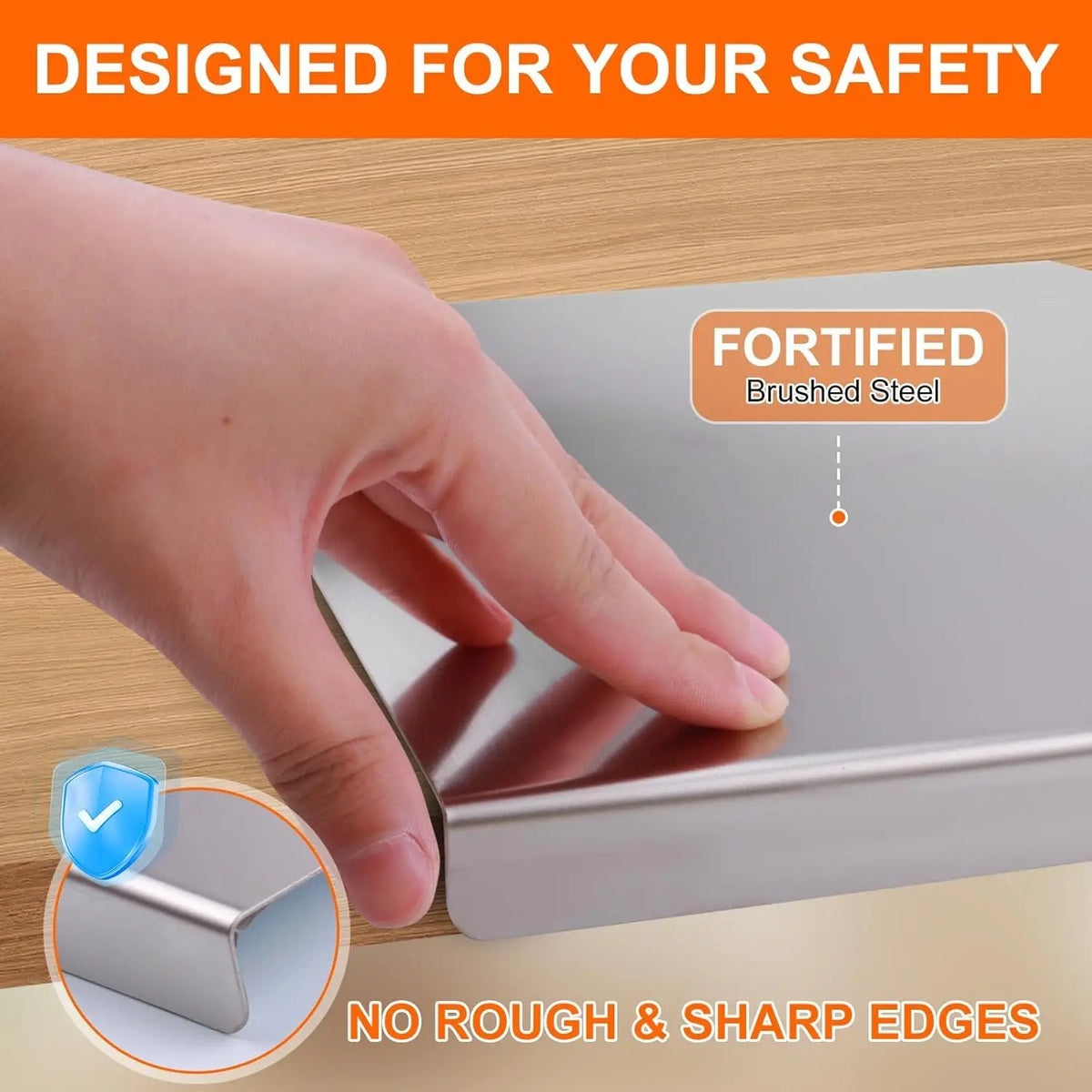 Premium 304 Stainless Steel Cutting Board With Lid For Kitchen Use