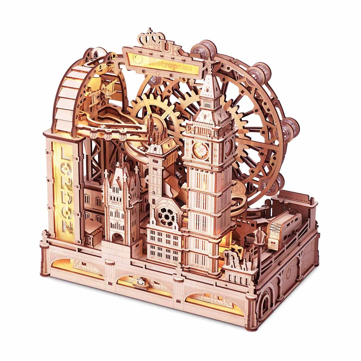 Robotime Rokr Marble Travel London 3D Marble Run Wooden Puzzle