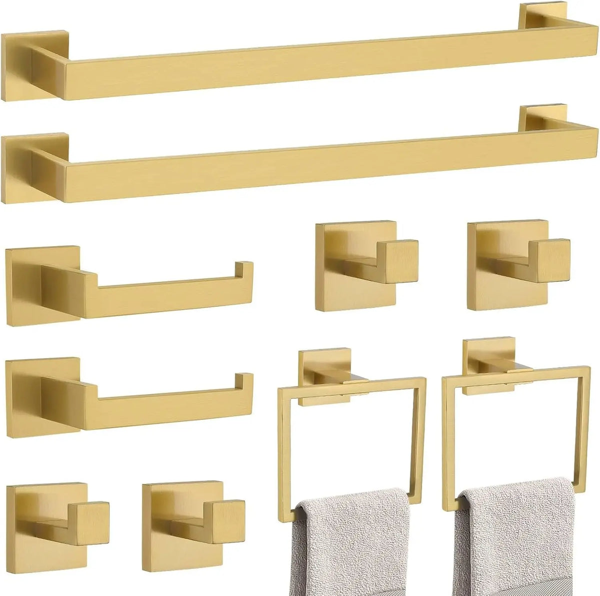 SUS304 Bathroom Hardware Set With Sturdy Steel Towel Bar