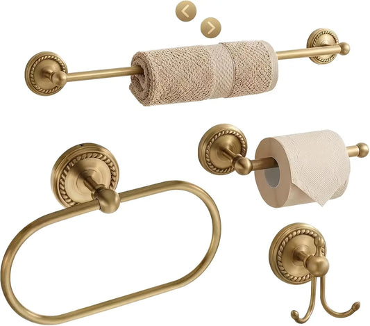 Vintage Four Piece Wall Mount Bathroom Hardware Accessories Set