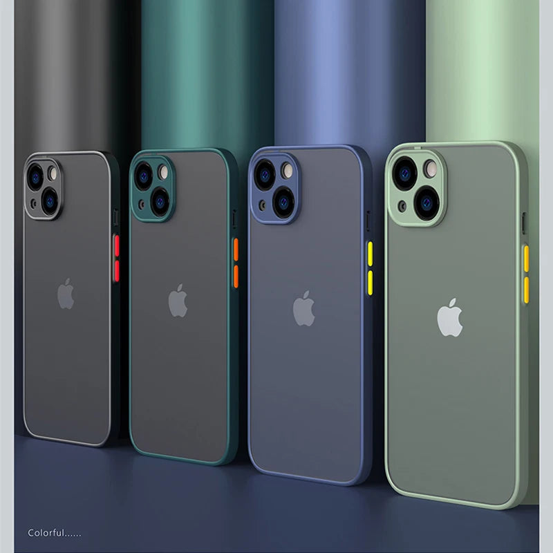 Anti Scratch Shockproof Armor Bumper Case For iPhone PC TPU Cover