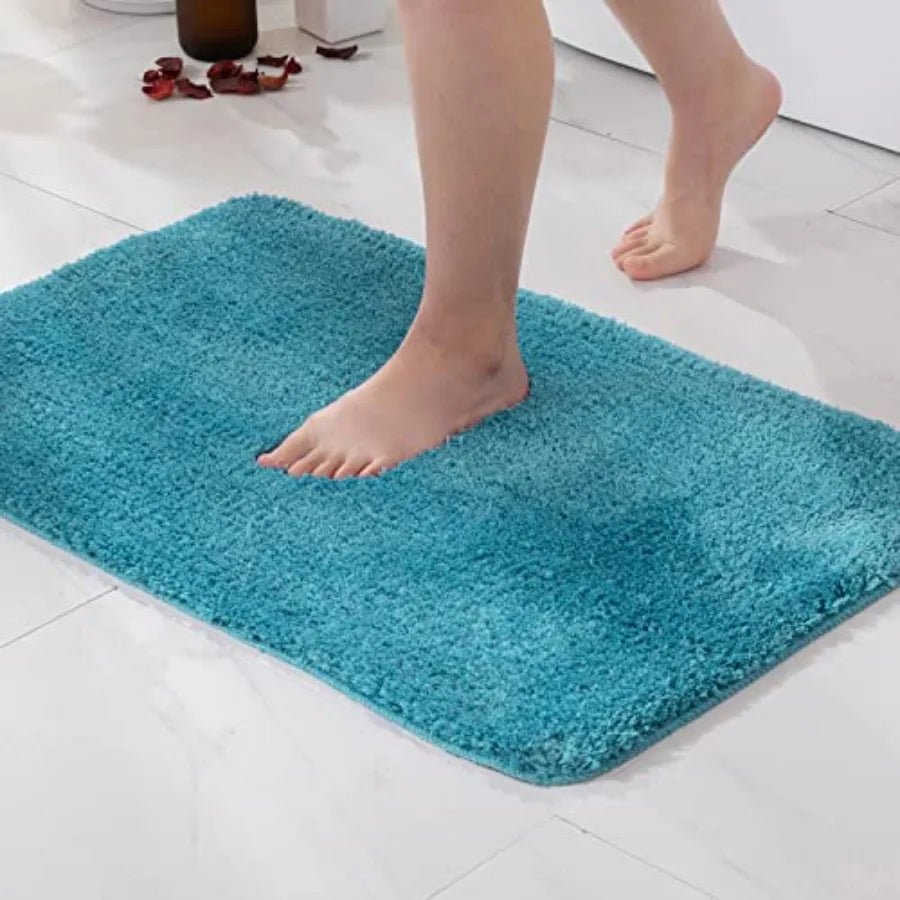 Soft Absorbent Microfiber Bath Rug Quick Dry Non Slip Design