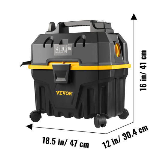 SucceBuy Wet And Dry Vacuum Cleaner 1200W Powerful Suction