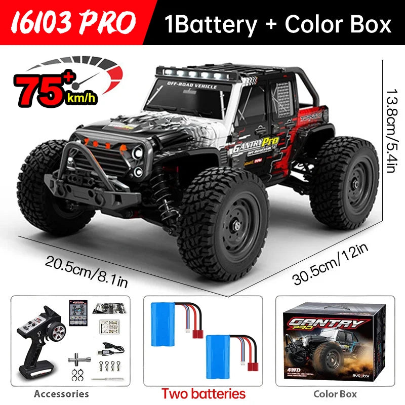 WLtoys 16101 Pro 1:16 Enhanced 4WD RC Car With LED