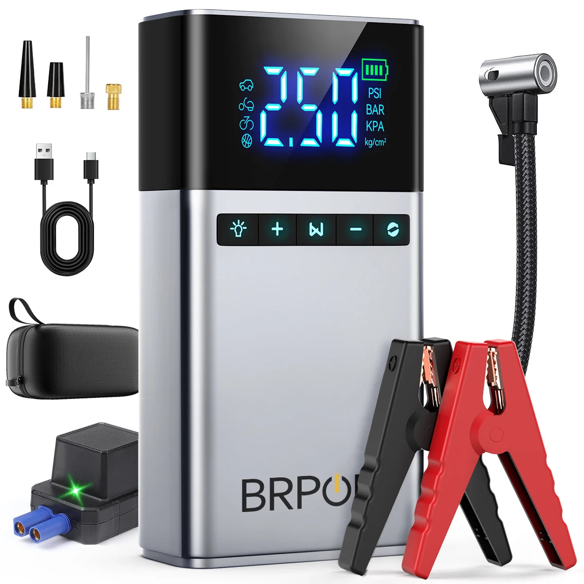 BIUBLE 4-In-1 Jump Starter Power Bank And Air Compressor