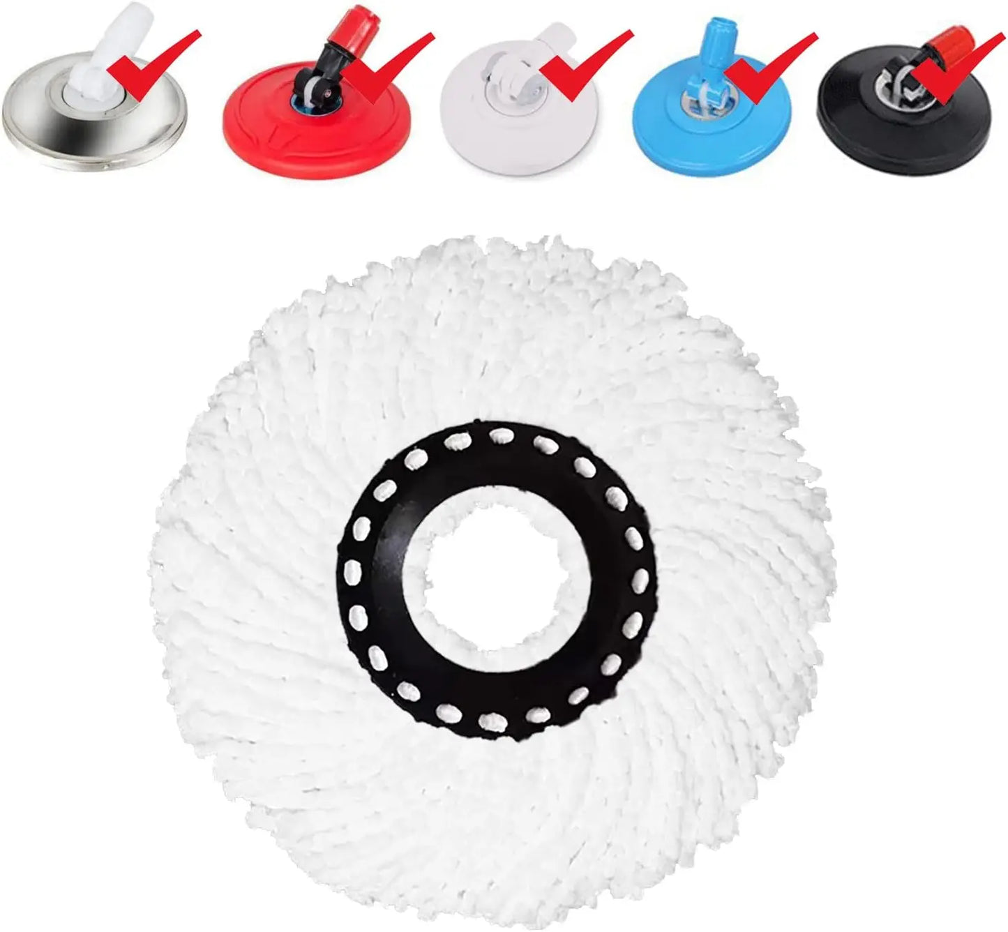 Microfiber Round Spin Mop Replacement Head Refill For Floor Cleaning