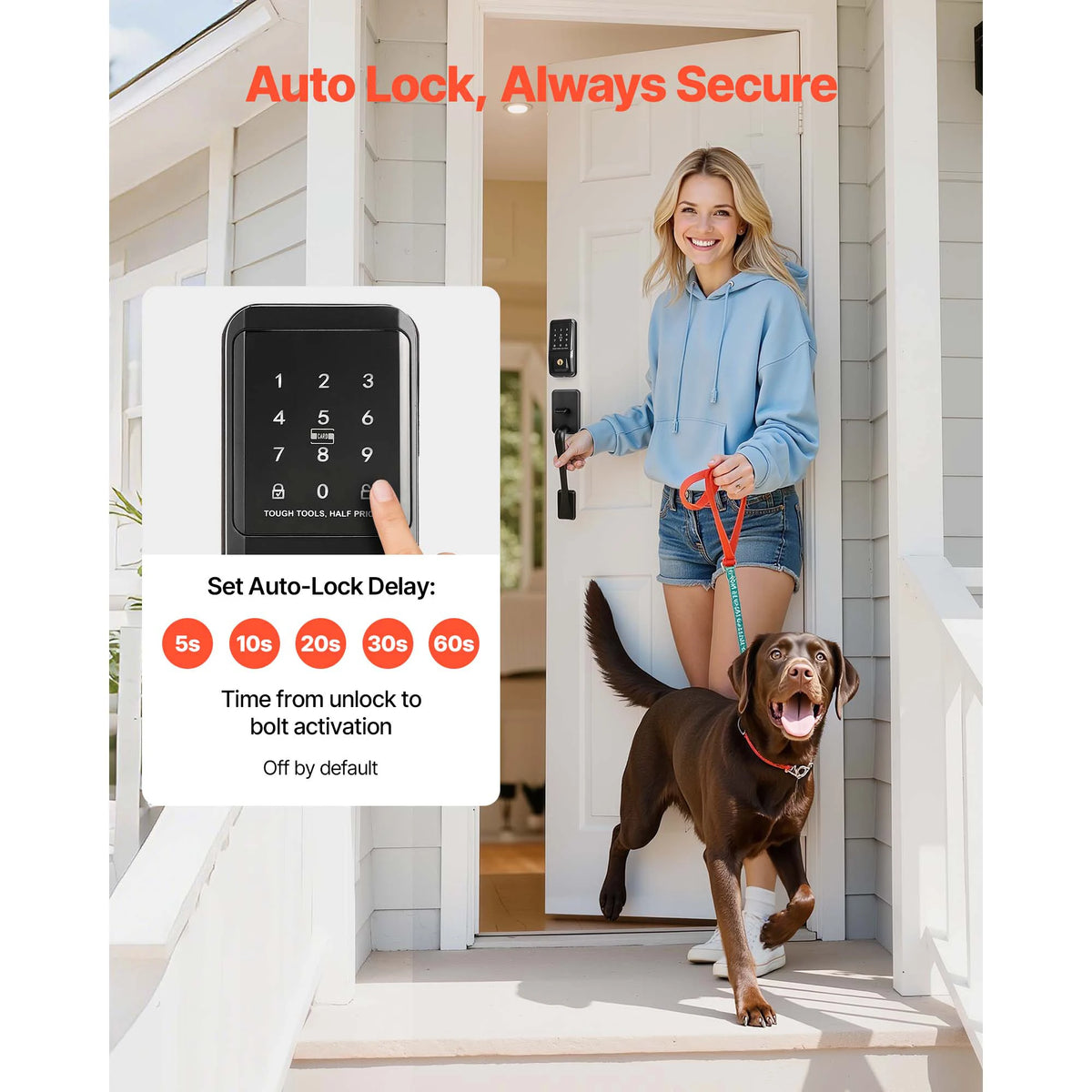 Keyless Entry Touchpad Door Lock Set With Ic Card Access