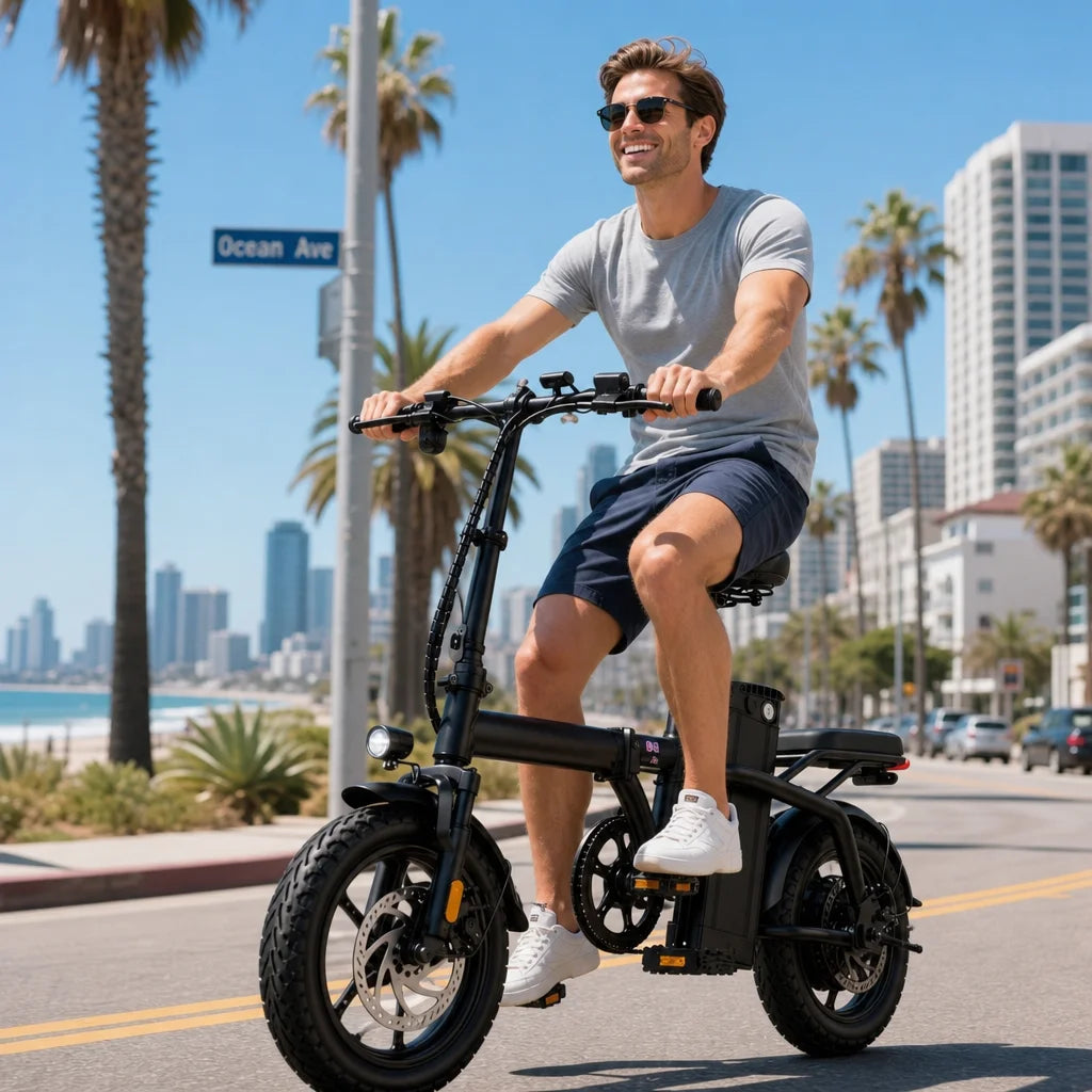 Folding Electric Bike With Brushless Motor And Triple Shock Absorption