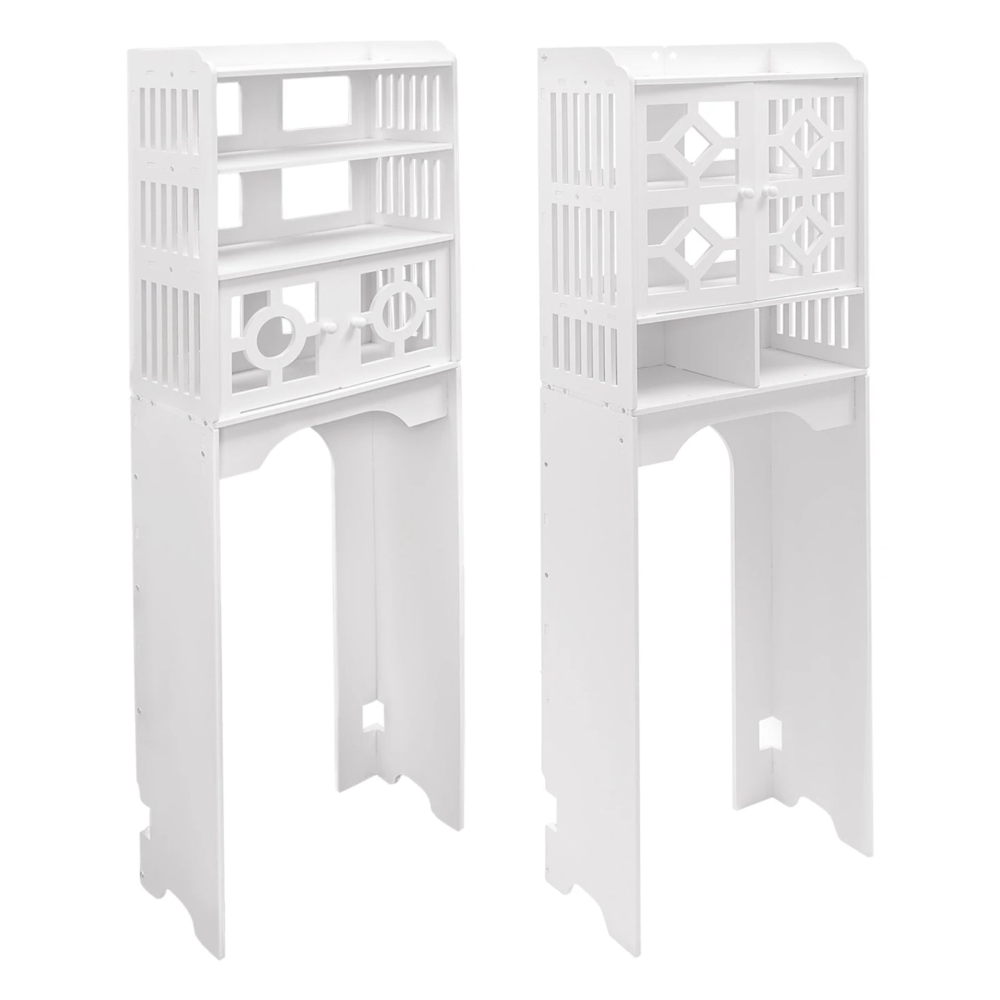 Bathroom Floor Cabinet 4 Tier Over Toilet Storage Organizer
