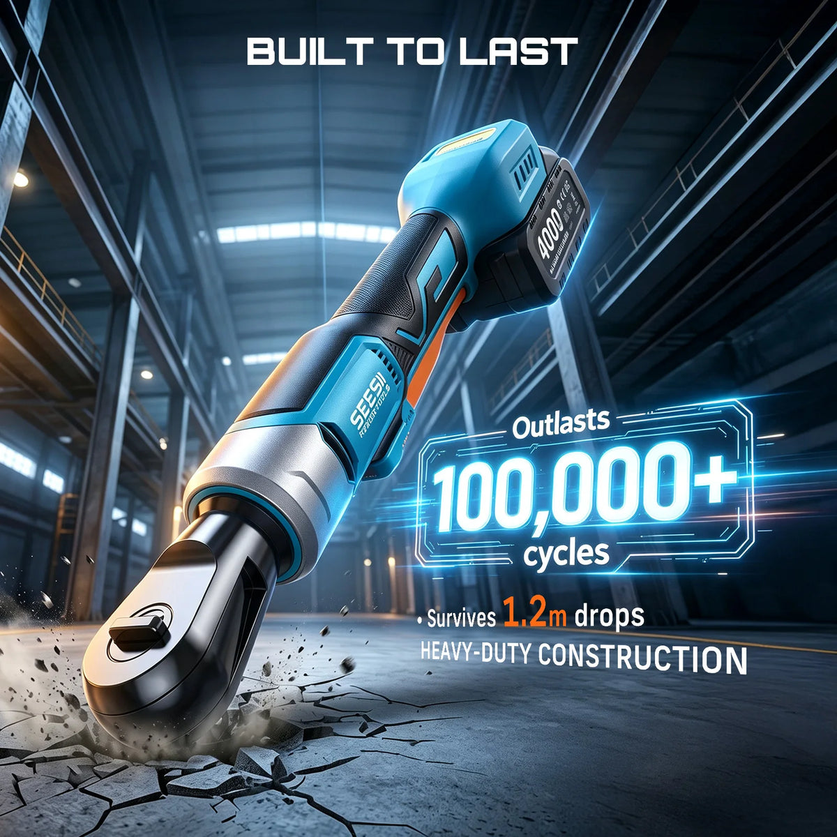 Seesii Cordless Brushless Impact Wrench And Ratchet Tool Kit