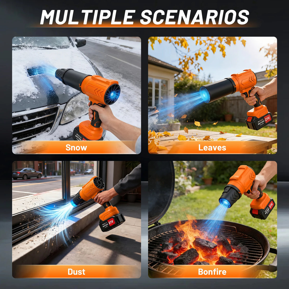 Cordless Variable Speed Leaf Blower With Dual Battery Pack