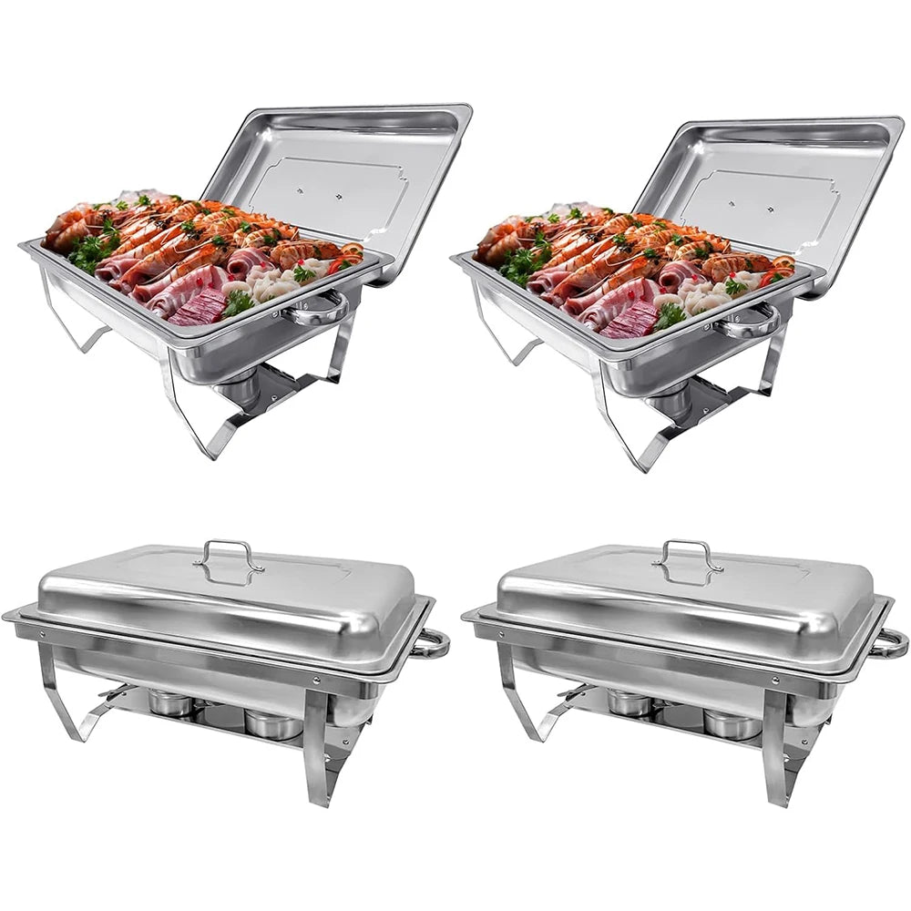 Stainless Steel Chafing Dish Buffet Set With Fuel Holder