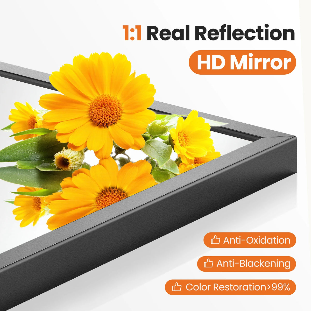 MCQ Arched Wall Mount Bathroom Mirror With Aluminum Frame