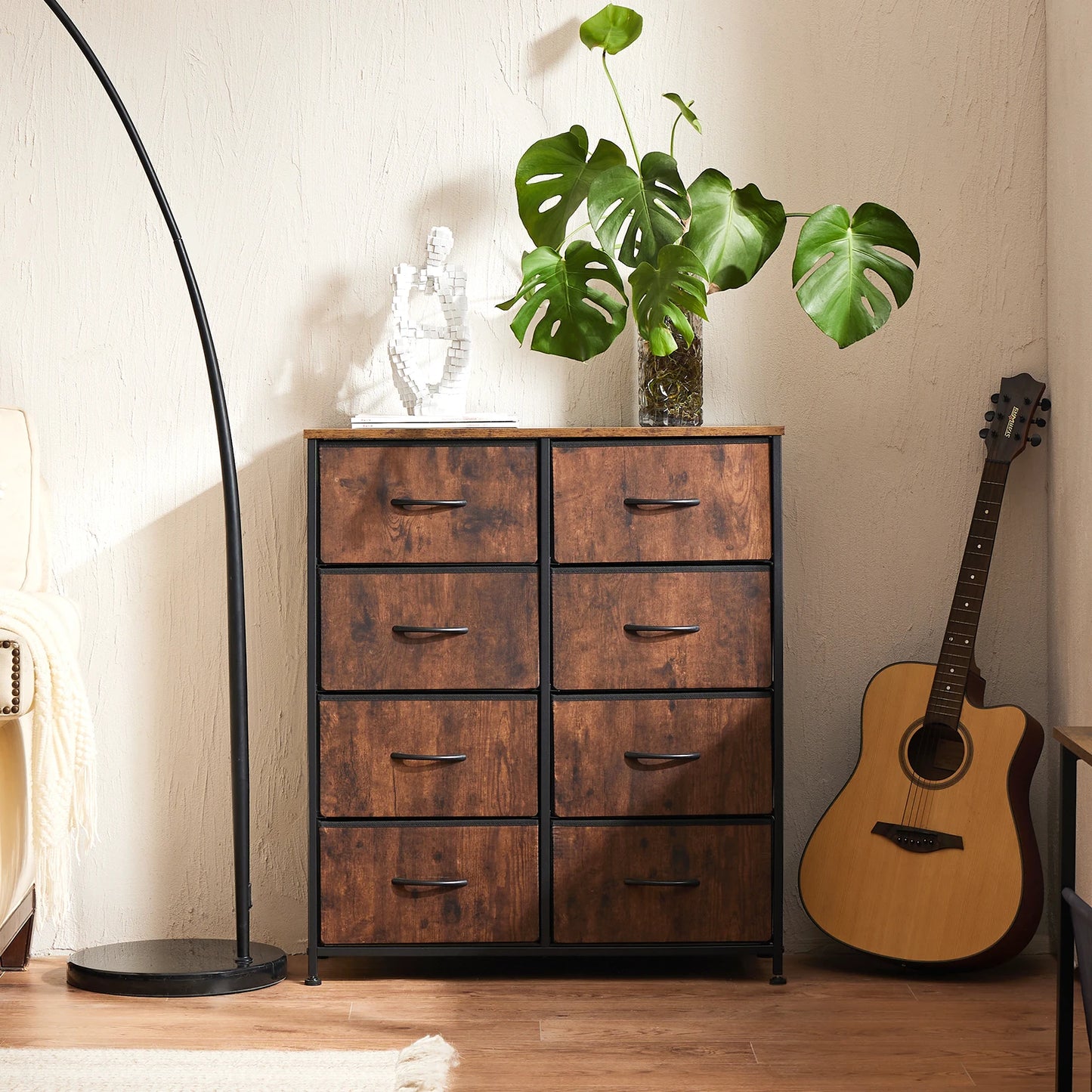 MCQ Fabric 8-Drawer Cabinet For Living Room Storage Organizer