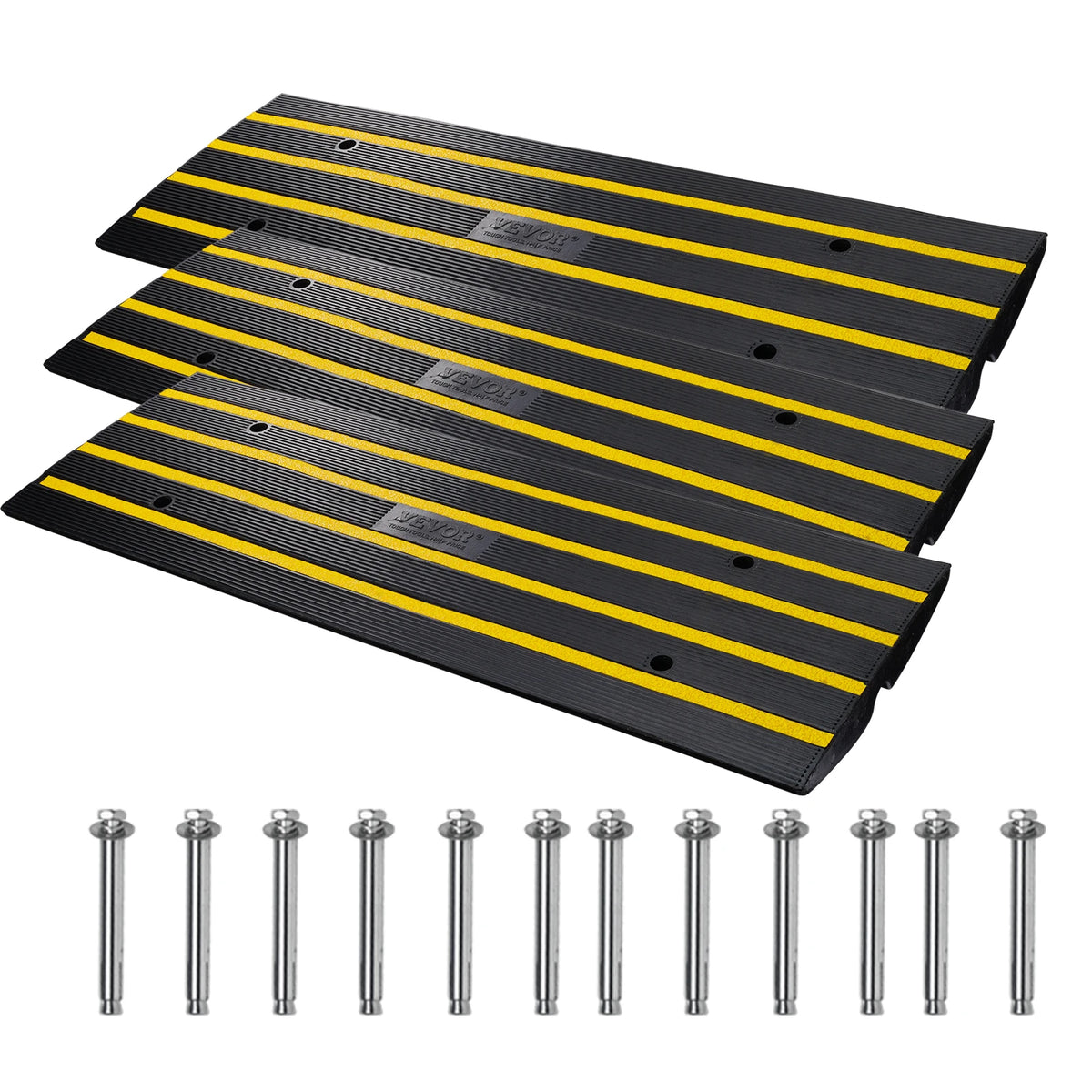 SucceBuy Cable Protector Ramp Rubber Driveway Threshold Bridge