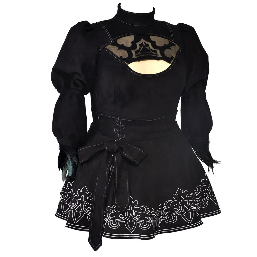 Miccostumes Women's Anime Cosplay Leotard Costume With Skirt Accessories