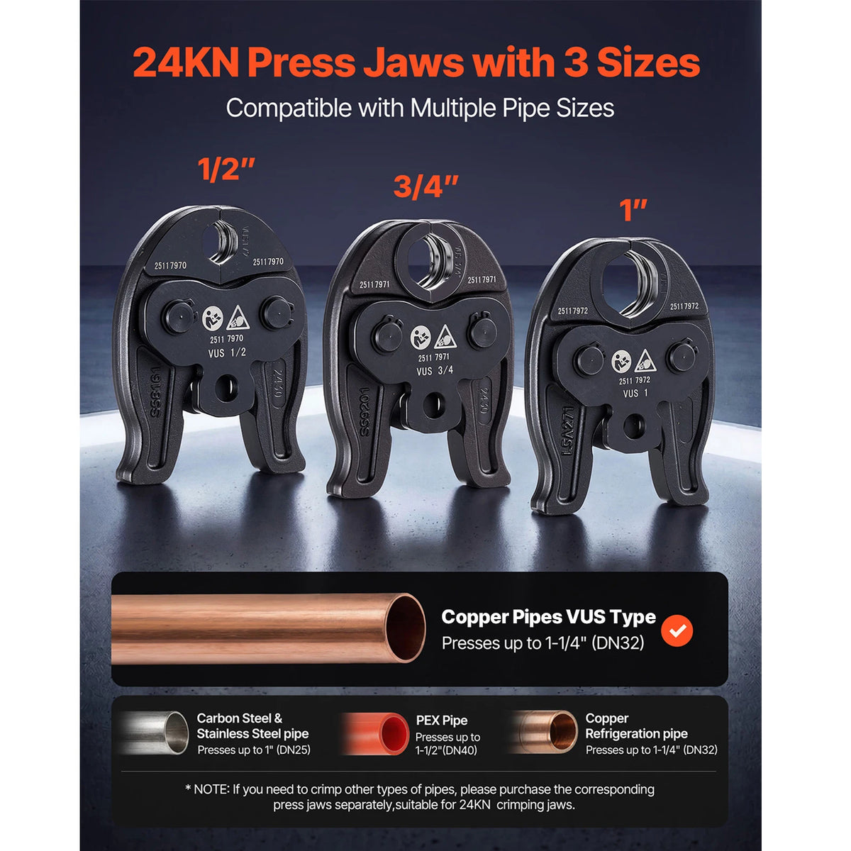 SucceBuy Cordless Electric Pipe Crimping Press Tool With Two Batteries