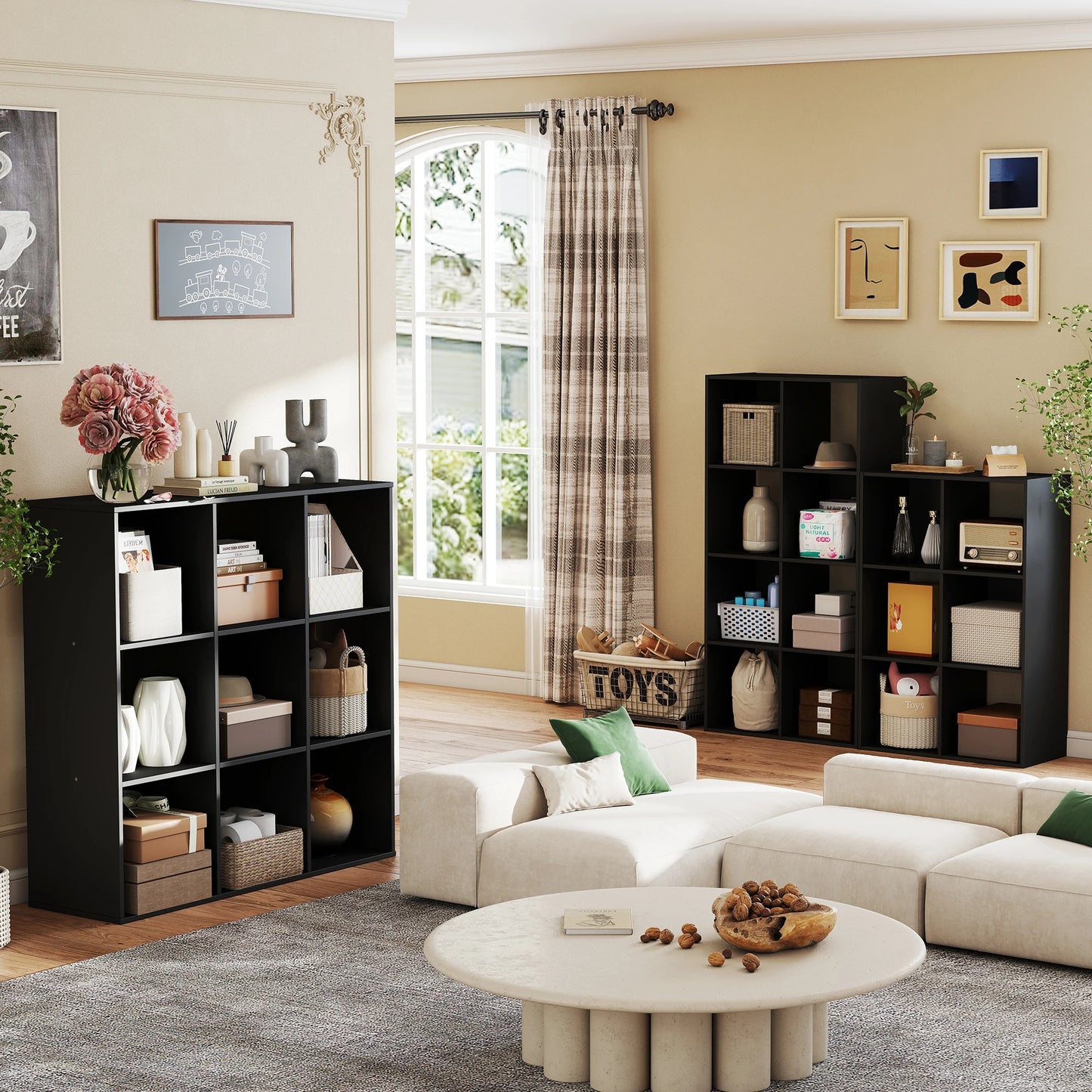 JHK 9 Cube Storage Organizer Wooden Shelf Bookcase