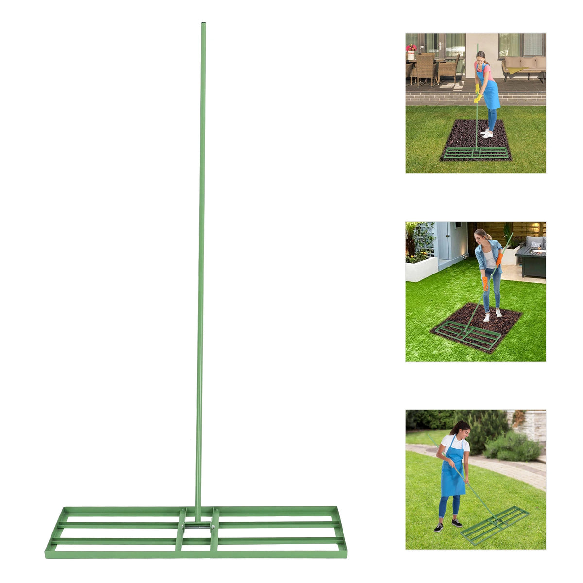 Bymaocar Steel Lawn Leveling Rake Tool For Yard And Garden
