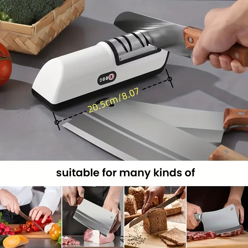 Professional Automatic Electric Knife Sharpener Tungsten Carbide For Kitchen
