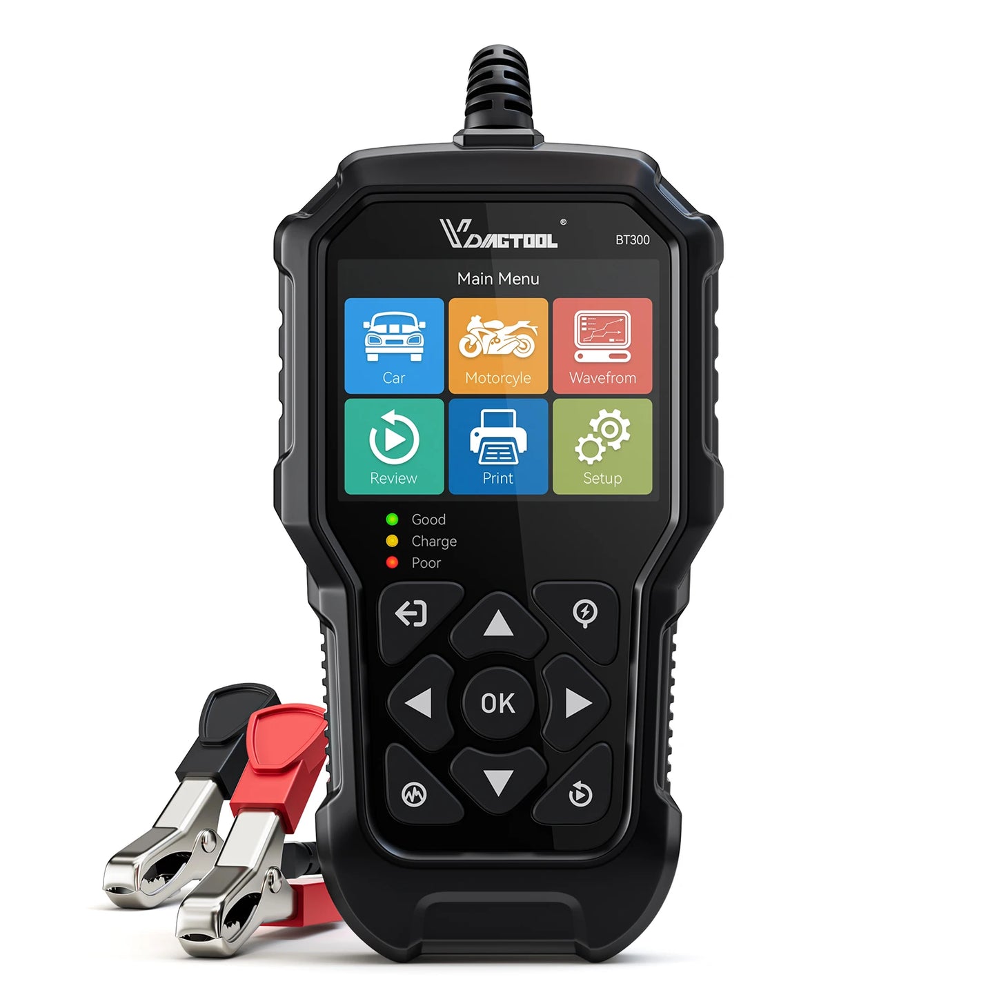 2026 New VDIAGTOOL BT300 5-3000 CCA  Car Battery Tester 6V/12V Battery System Detect Auto Battery Analyzer Car Battery Tool