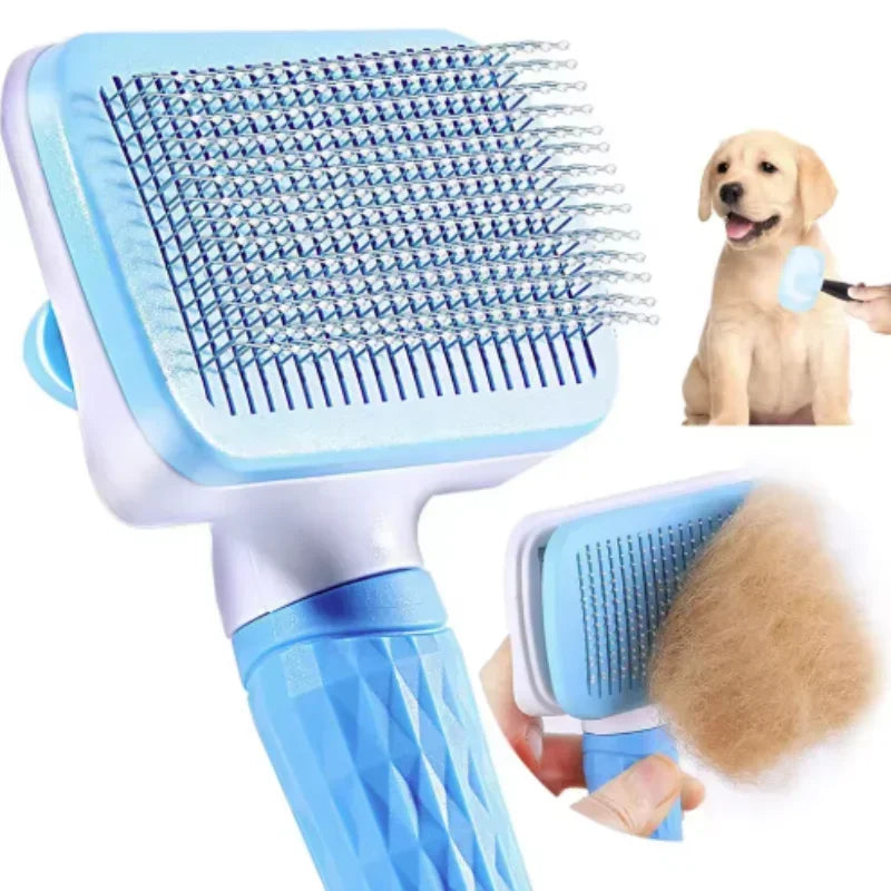 Self Cleaning Grooming Brush For Long Haired Dogs And Cats