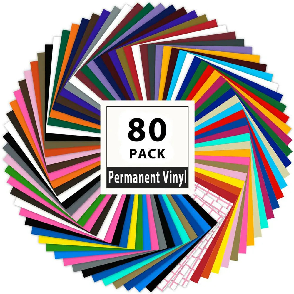 HTVRONT Permanent Adhesive Vinyl Bundle With Transfer Tape Sets