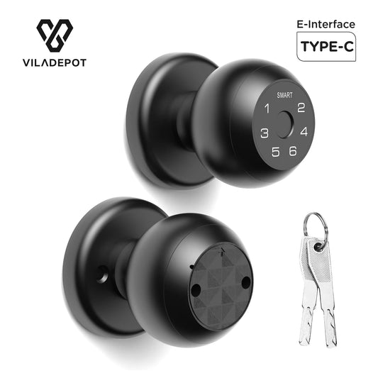 Viladepot Fingerprint Smart Door Lock With Keypad And App Control