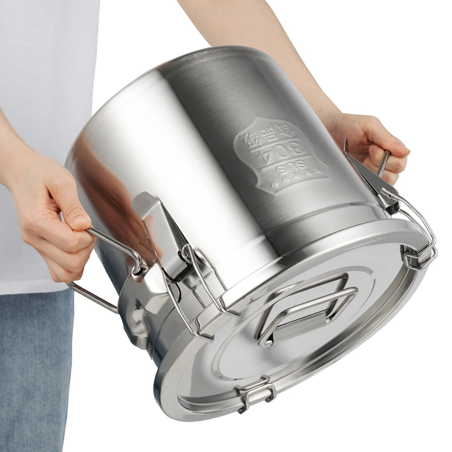 Bymaocar Stainless Steel Cereal Storage Container Airtight Durable